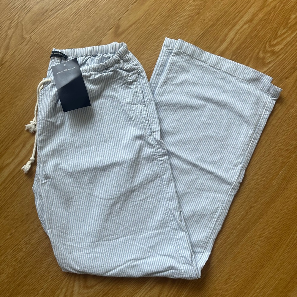 Brandy Melville Light Blue Striped Pants